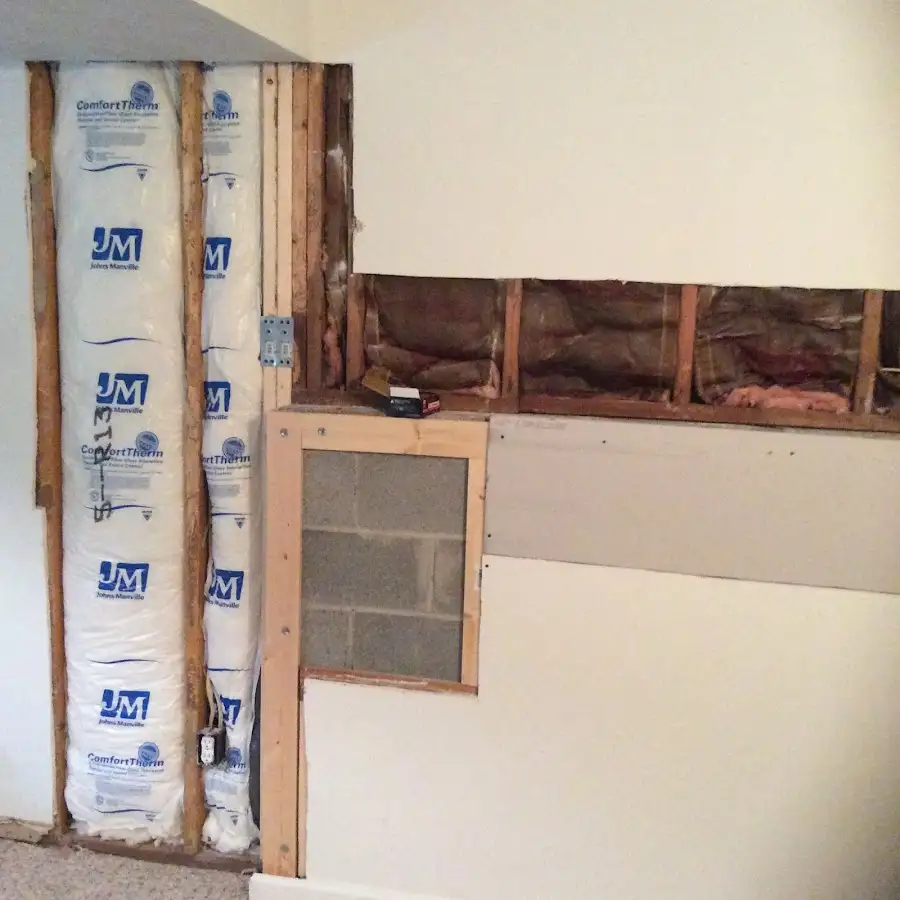 Wall insulation replacement during Contents Cleaning & Restoration in Huntington Beach